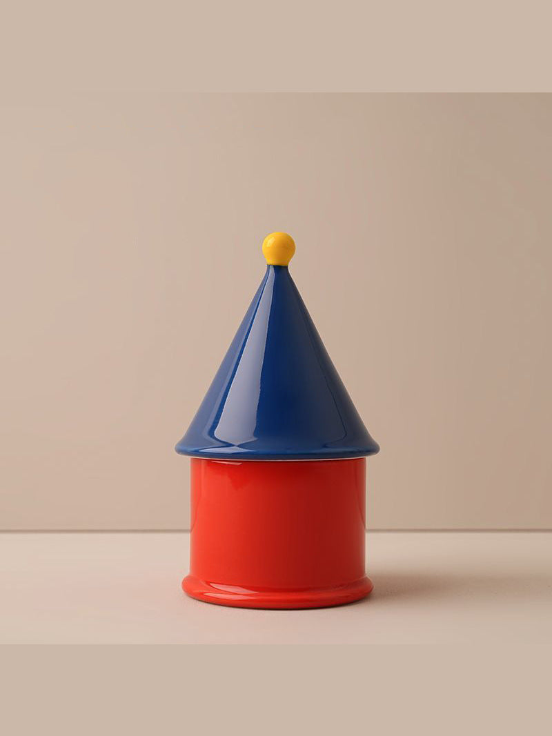 Cone House Toothpick Box, Cotton Swab Box, Beautiful Desktop Ornaments
