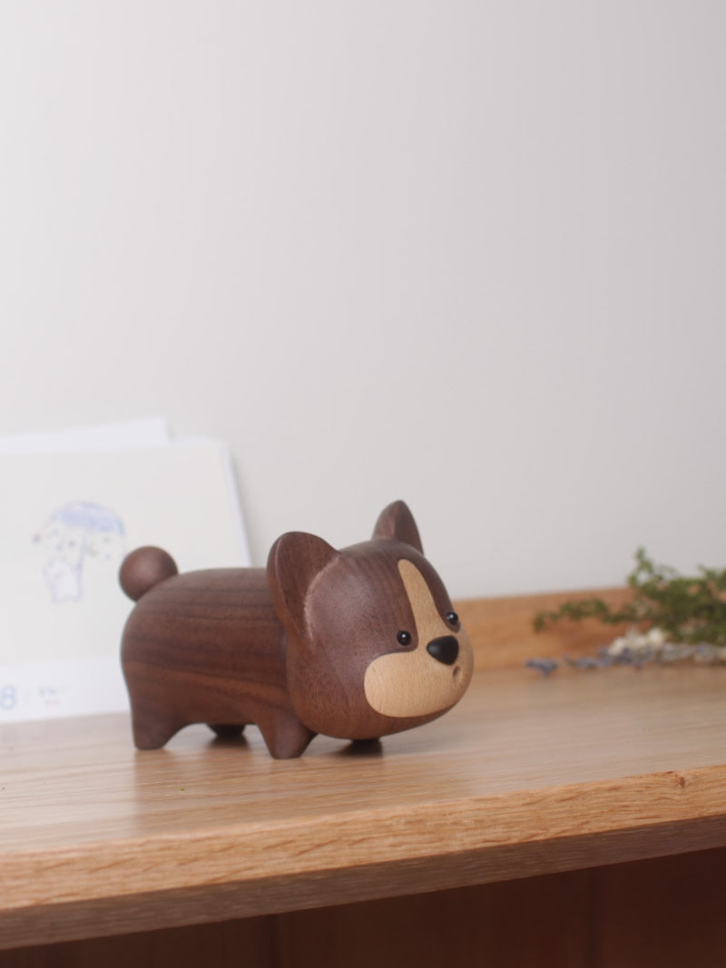Corgi-Shaped Walnut Toothpick Holders - Perfect Kitchen & Dining Gift,Adorable Dog Decor