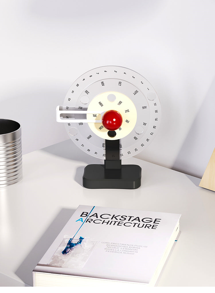 Creative Acrylic Turntable Rotating Perpetual Calendar,Office Decoration