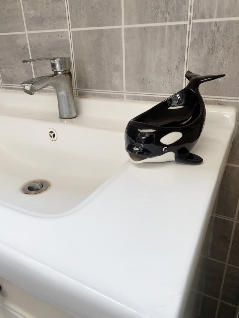 Creative Big Whale Ceramic Soap Box, Bathroom Storage