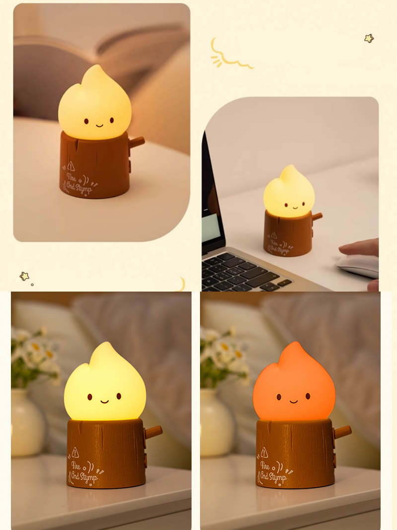 Creative Cartoon Small Flame Night Light, Romantic Atmosphere Light