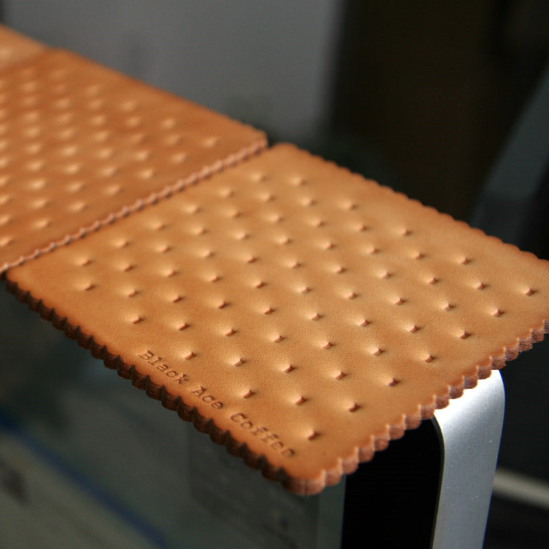 Creative Cowhide Biscuit Table Coaster, Insulation Pad