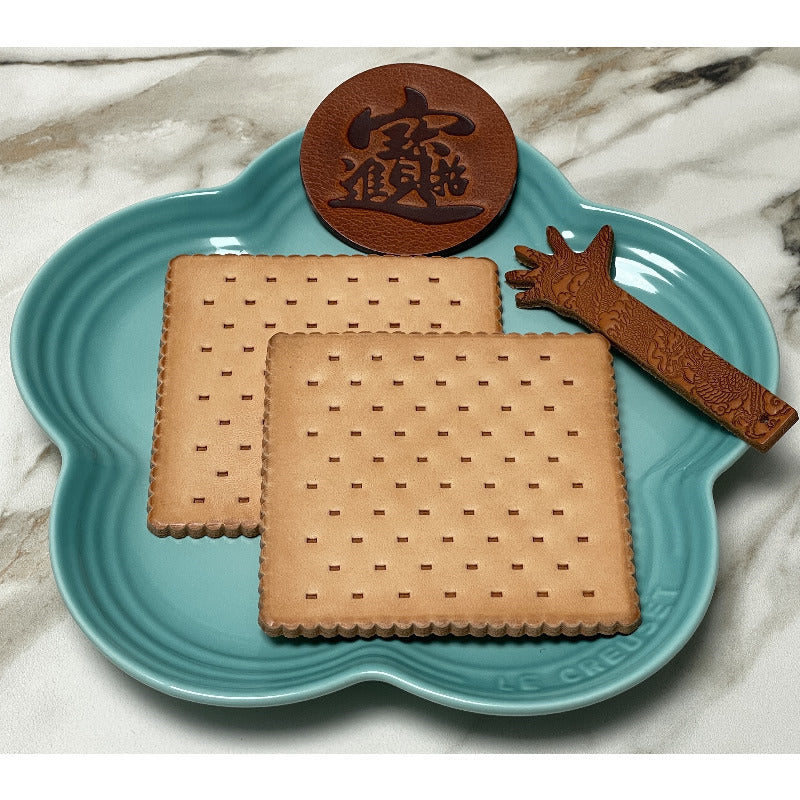 Creative Cowhide Biscuit Table Coaster, Insulation Pad