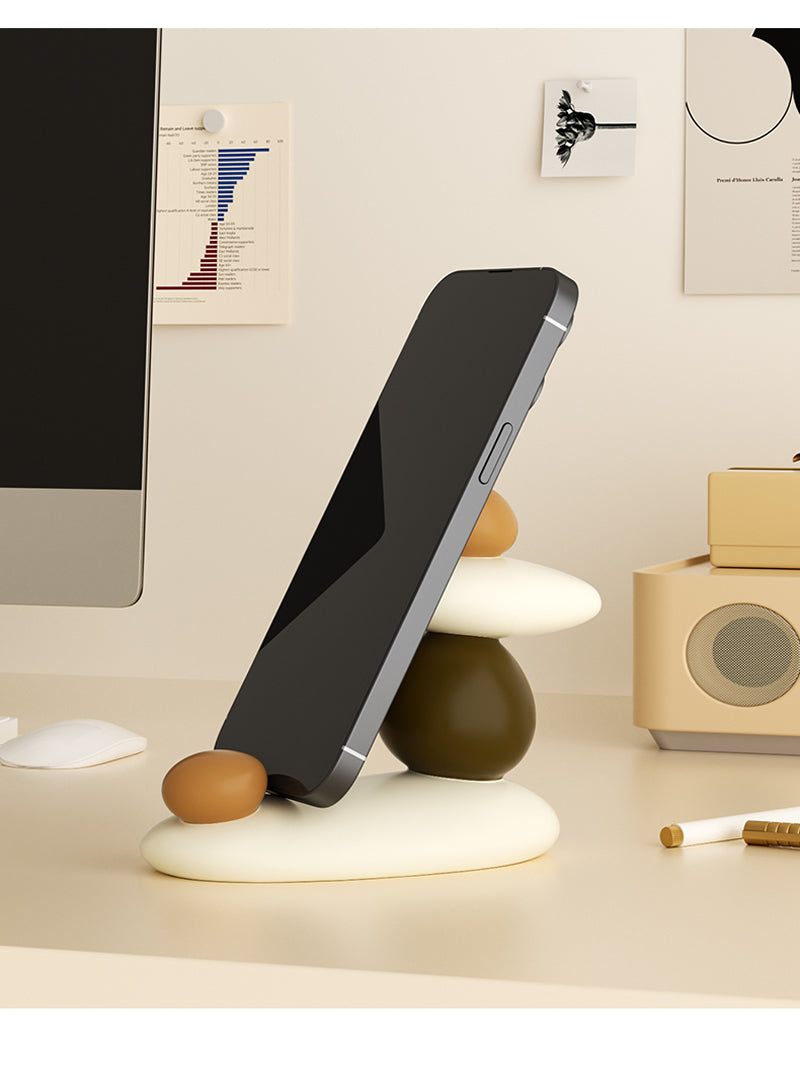 Creative goose soft stone phone stand, unique desktop ornaments