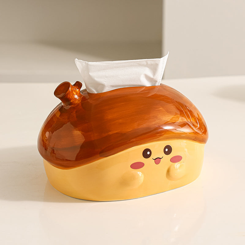 Creative Nut Ceramic Tissue Box - Cute Home Decor for Living Room & Bedroom