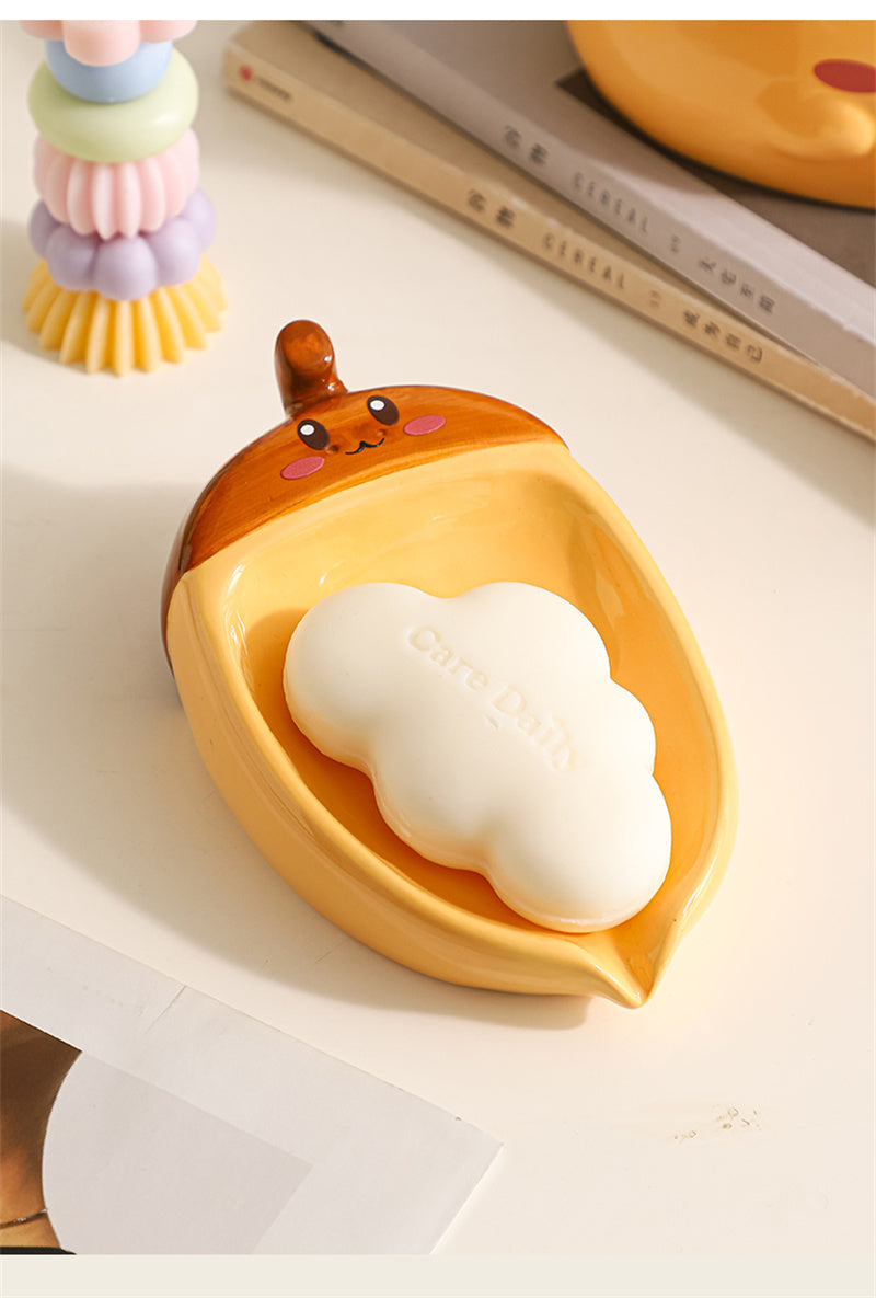 Creative Nut Ceramic Tissue Box - Cute Home Decor for Living Room & Bedroom