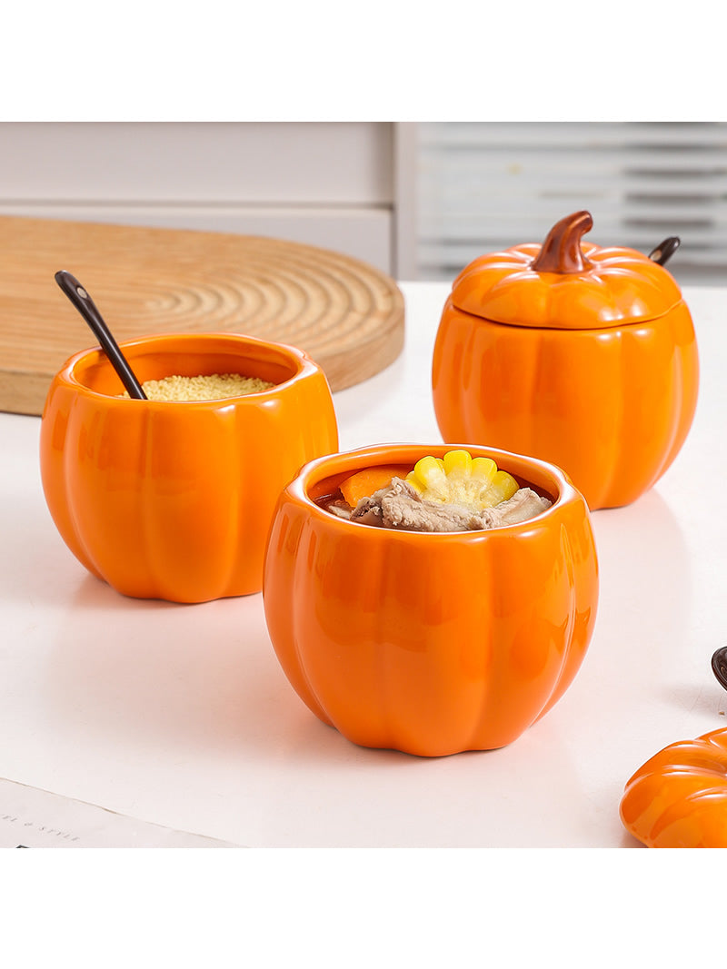 Creative Orange Pumpkin Spice Jar, Kitchen Organizers Idea