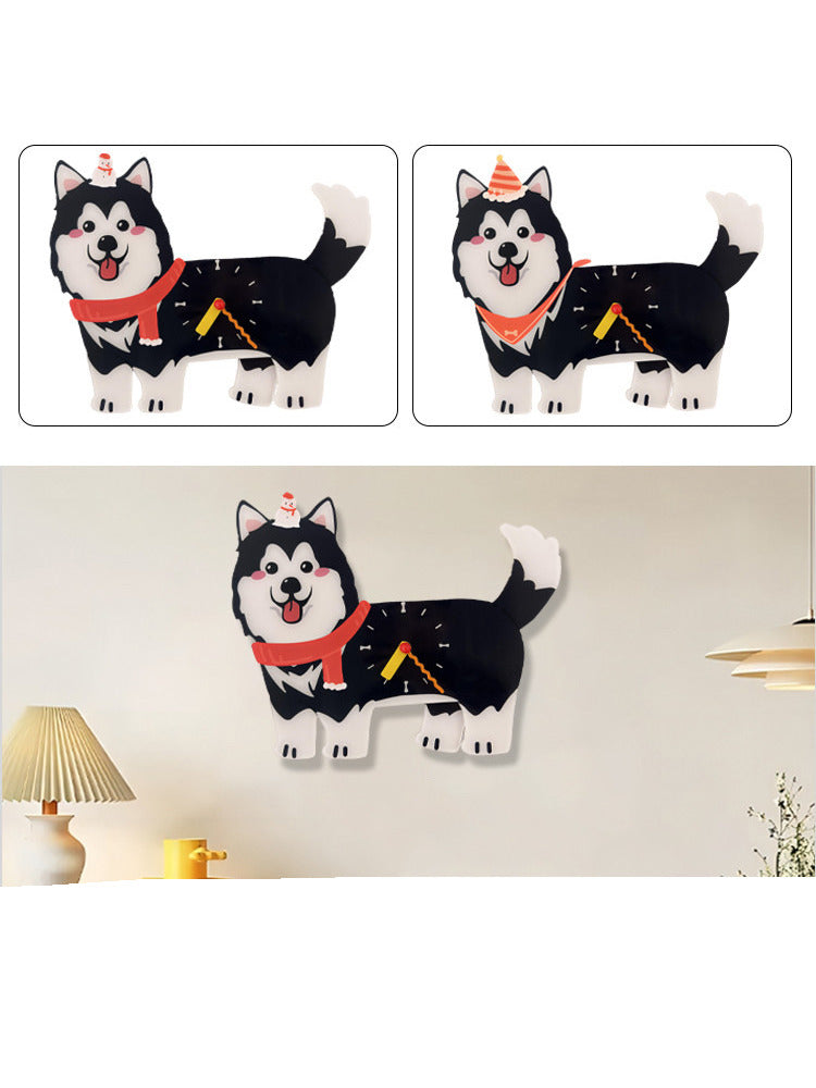 Creative Pet Dog Home Decorative Wall Clock,Children's room decoration
