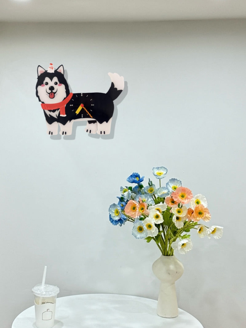 Creative Pet Dog Home Decorative Wall Clock,Children's room decoration