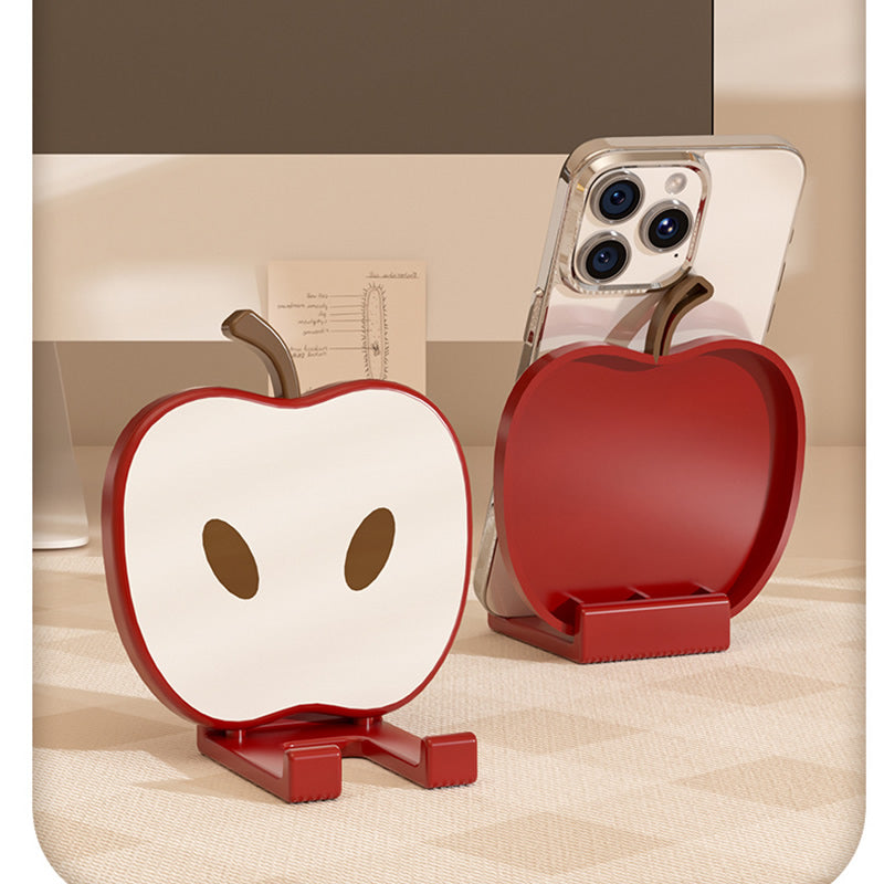 Cute Apple-Shaped Phone Stand - Adorable Desktop Holder for Smartphones