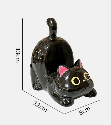 Cute Black Cat Phone Stand - Desktop Small Ornaments