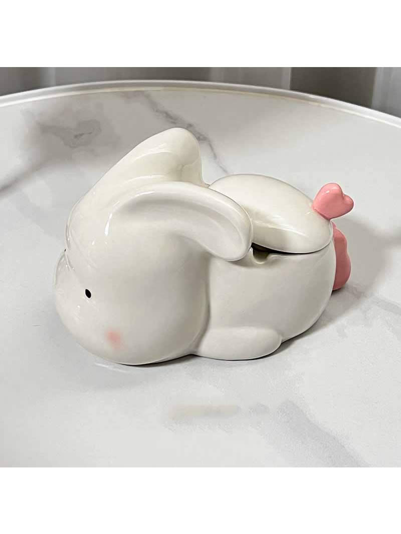 Cute Bunny Ceramic Ashtray, Home Decoration
