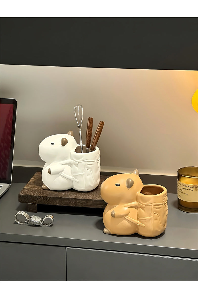 Cute Cartoon Animal Pen Holder & Organizer - Playful Desktop Storage for Stationery