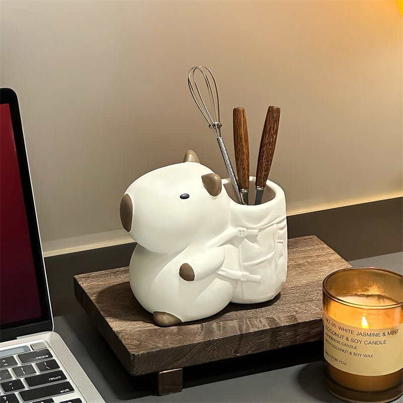 Cute Cartoon Animal Pen Holder & Organizer - Playful Desktop Storage for Stationery