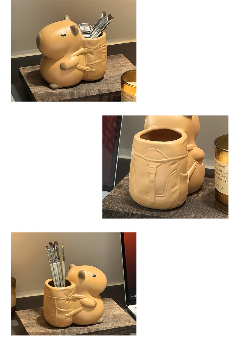 Cute Cartoon Animal Pen Holder & Organizer - Playful Desktop Storage for Stationery