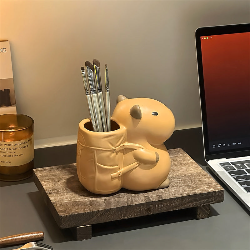 Cute Cartoon Animal Pen Holder & Organizer - Playful Desktop Storage for Stationery