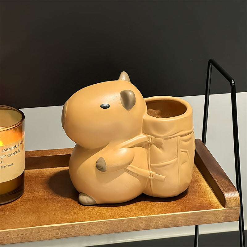 Cute Cartoon Animal Pen Holder & Organizer - Playful Desktop Storage for Stationery