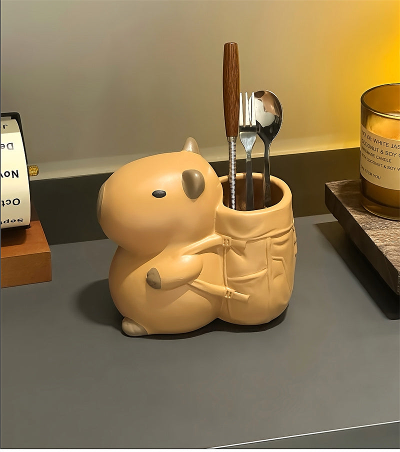 Cute Cartoon Animal Pen Holder & Organizer - Playful Desktop Storage for Stationery