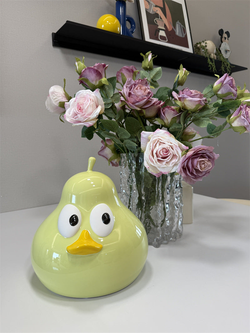 Cute Cartoon Big-Eyed Pear Tissue Box Cover - Fun Home & Office Organizer