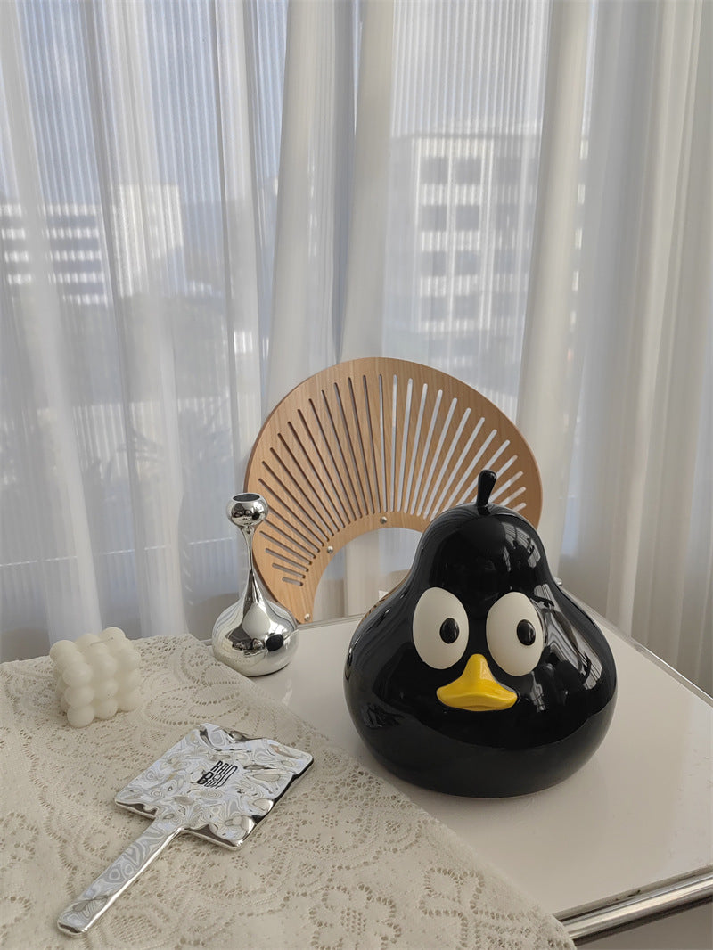 Cute Cartoon Big-Eyed Pear Tissue Box Cover - Fun Home & Office Organizer