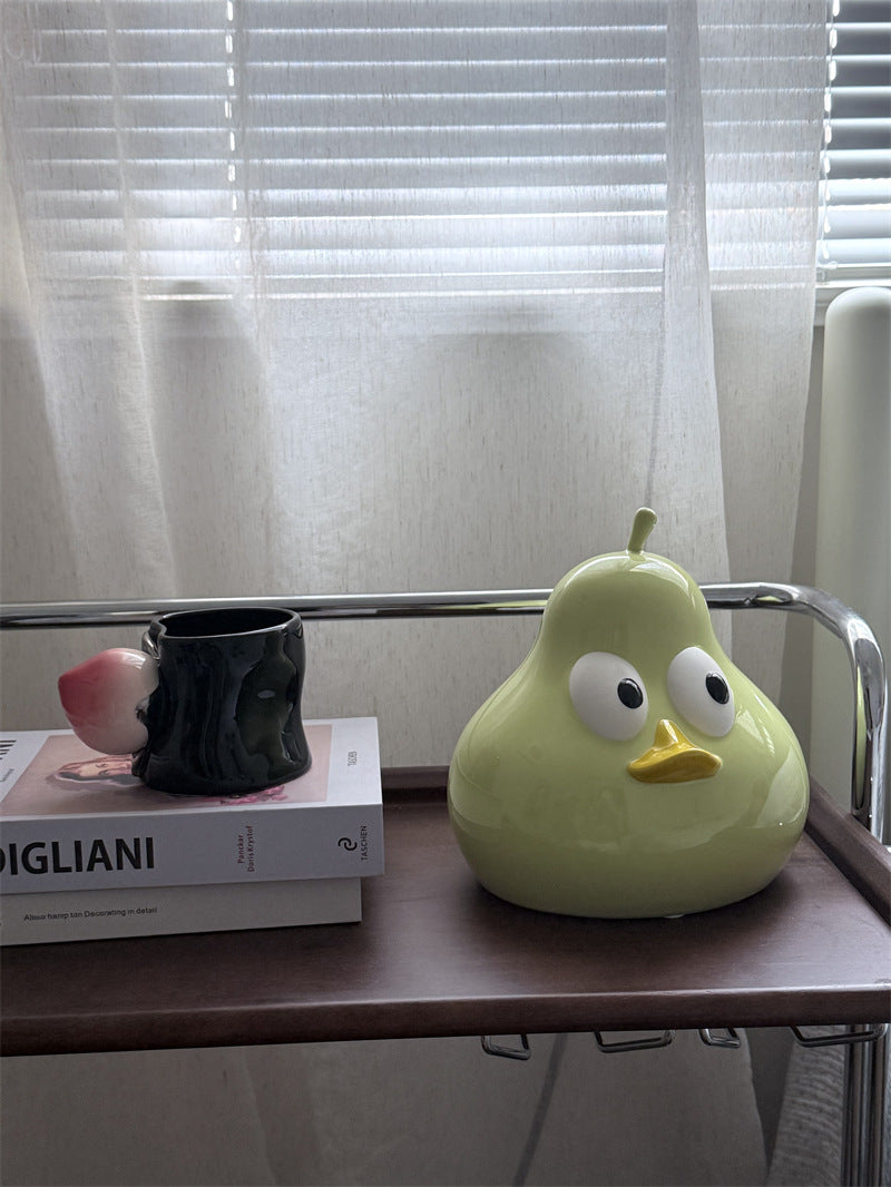 Cute Cartoon Big-Eyed Pear Tissue Box Cover - Fun Home & Office Organizer