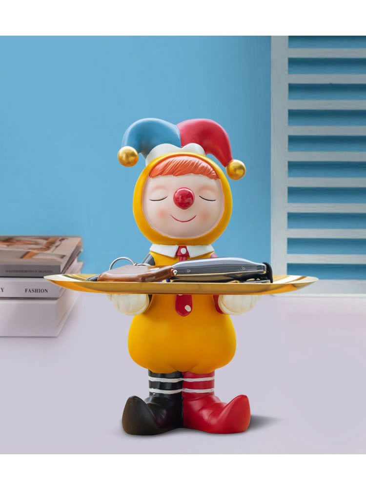 Cute Cartoon Clown Tray Decor - Fun Desktop Organizer Ornaments