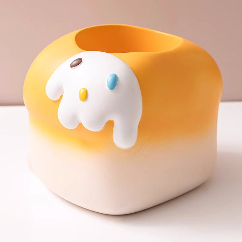 Cute Cartoon Doll Shape Study Desk Organizer Pen Holder