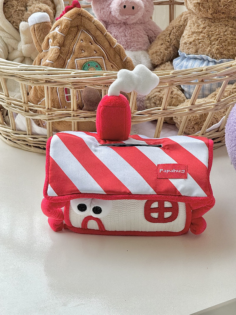 Cute Cartoon Red House Tissue Box, Hanging Tissue Holder