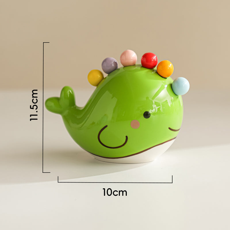 Cute Cartoon Whale Ceramic Fruit Fork Set - Home Kitchen Decoration