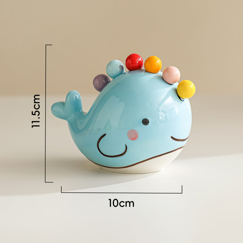 Cute Cartoon Whale Ceramic Fruit Fork Set - Home Kitchen Decoration