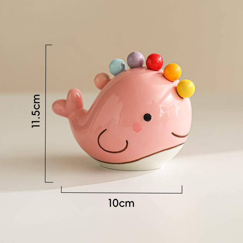 Cute Cartoon Whale Ceramic Fruit Fork Set - Home Kitchen Decoration