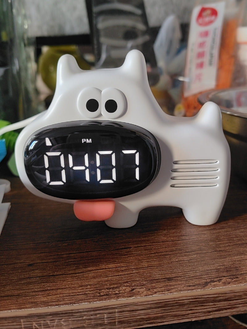 Cute Mini Cartoon Puppy Desktop Alarm Clock, Holiday Gift
