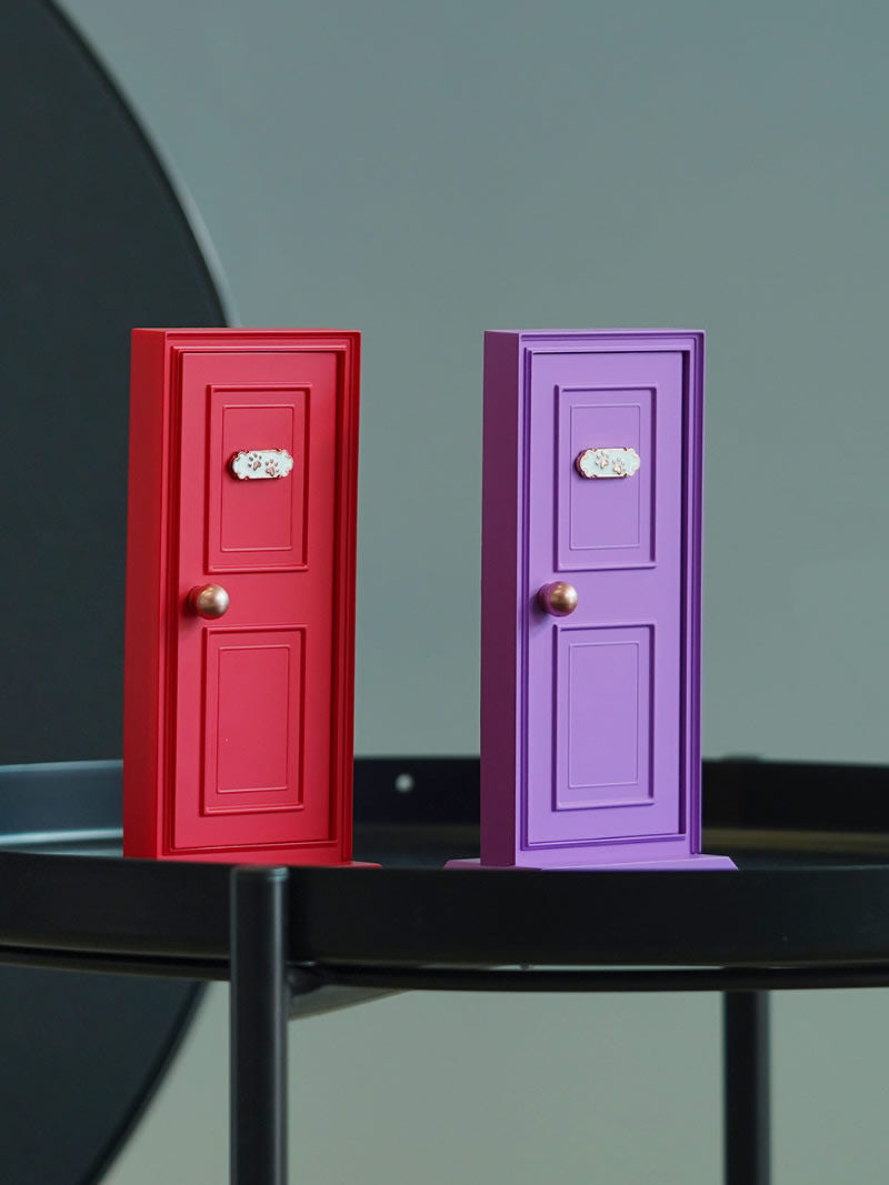 Cute Mini Door‑Shaped LED Table Lamp, Whimsical Decorative Ambient Night Light for Shelf & Bedroom