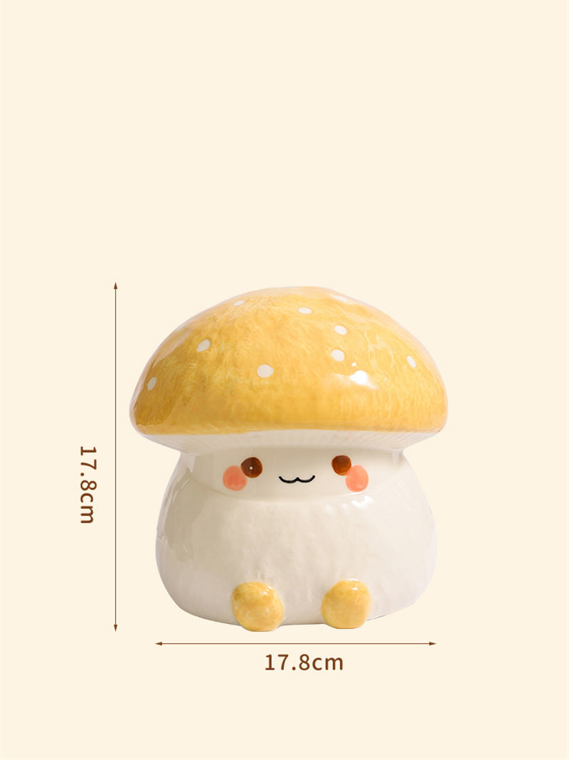 Cute Mushroom - Shaped Ceramic Tissue Box, Cartoon Decorative Tissue Holder for Home