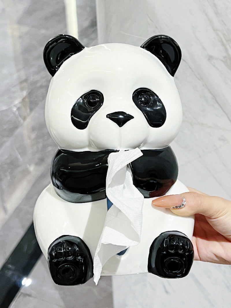 Cute Panda Ceramic Tissue Box, Home Decoration Ideas