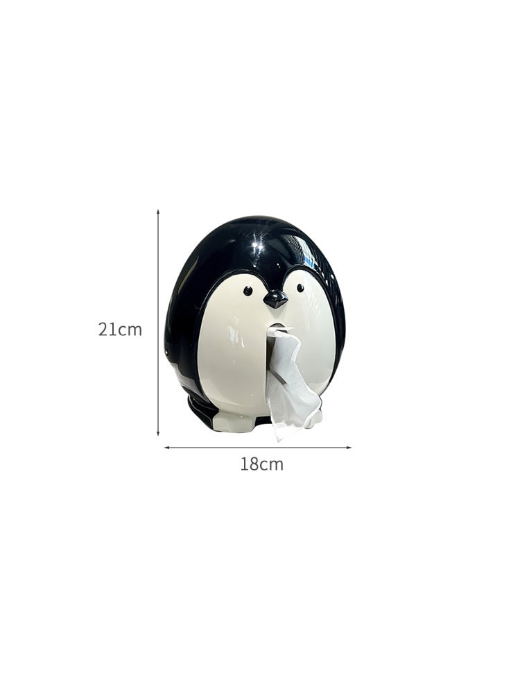 Cute Penguin Ceramic Tissue Box - Home Office Decorative
