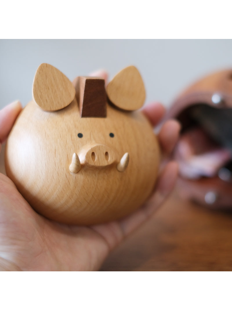 Cute Pig Wooden Piggy Bank, Children'S Christmas Gift, Unique Decoration