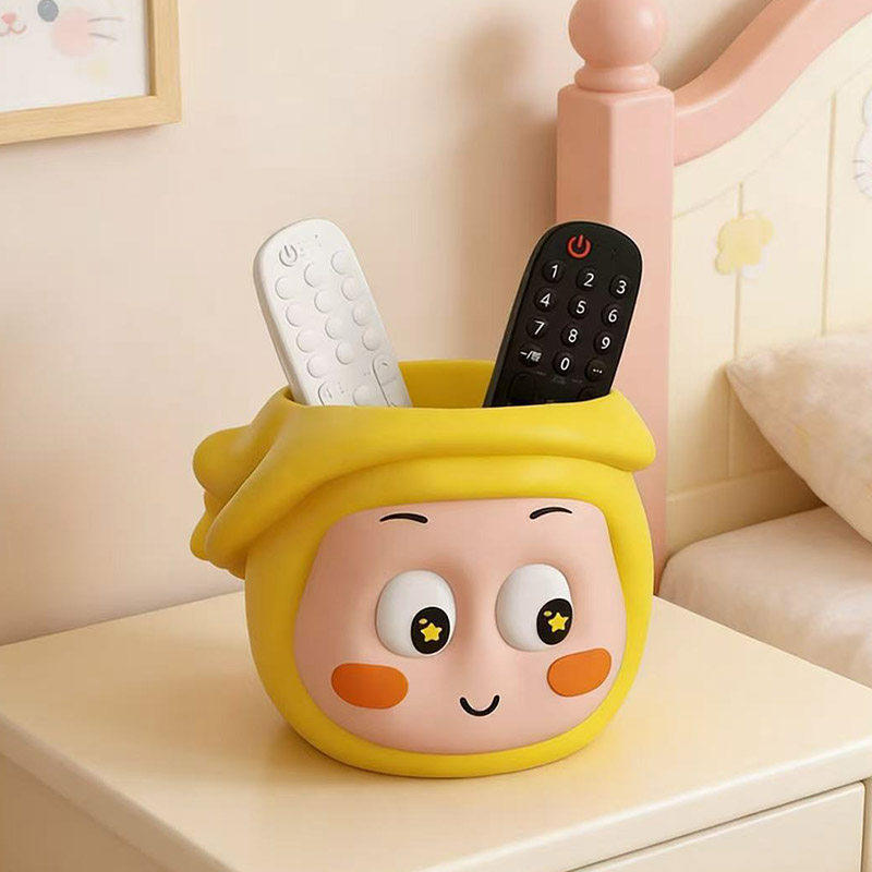 Cute Star Character Remote Control Holder - Adorable Desktop Organizer for Bedroom, Kids' Room & Living Room