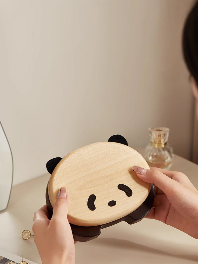 Cute Wooden Portable Panda Jewelry Box, Jewelry Holder, Christmas Gift