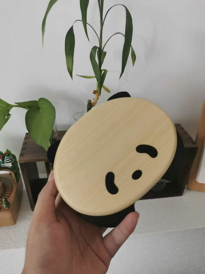 Cute Wooden Portable Panda Jewelry Box, Jewelry Holder, Christmas Gift