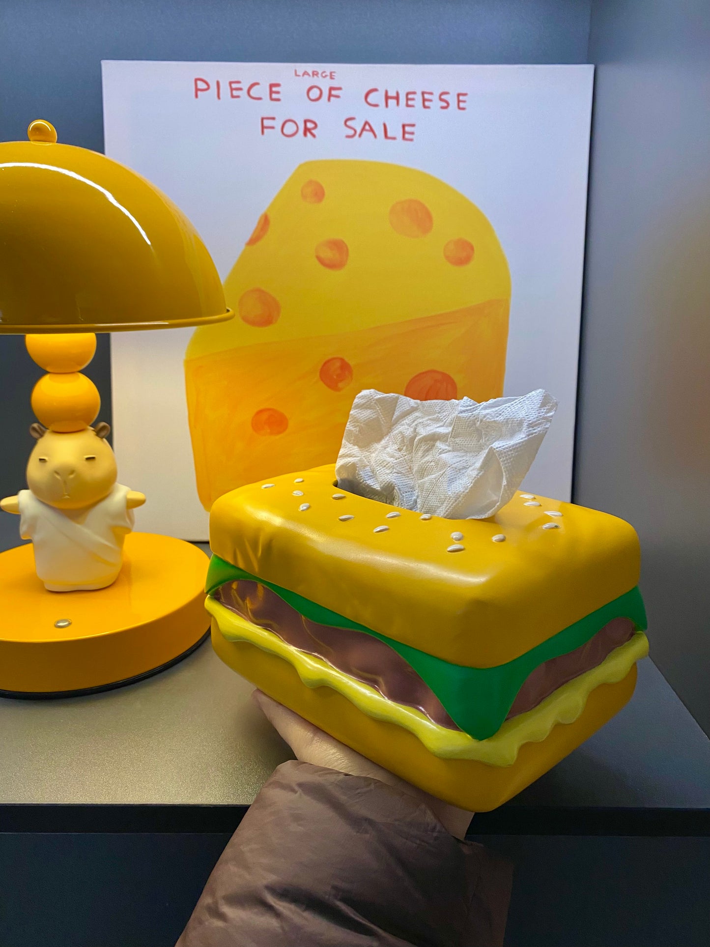 Delicious Hamburger Tissue Box, Alternative Art Decoration