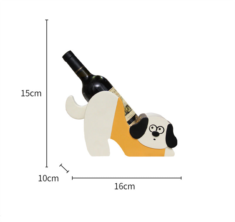 Dog Wine Bottle Holder - Cute Animal-Shaped Kitchen & Bar Decor for Wine Lovers