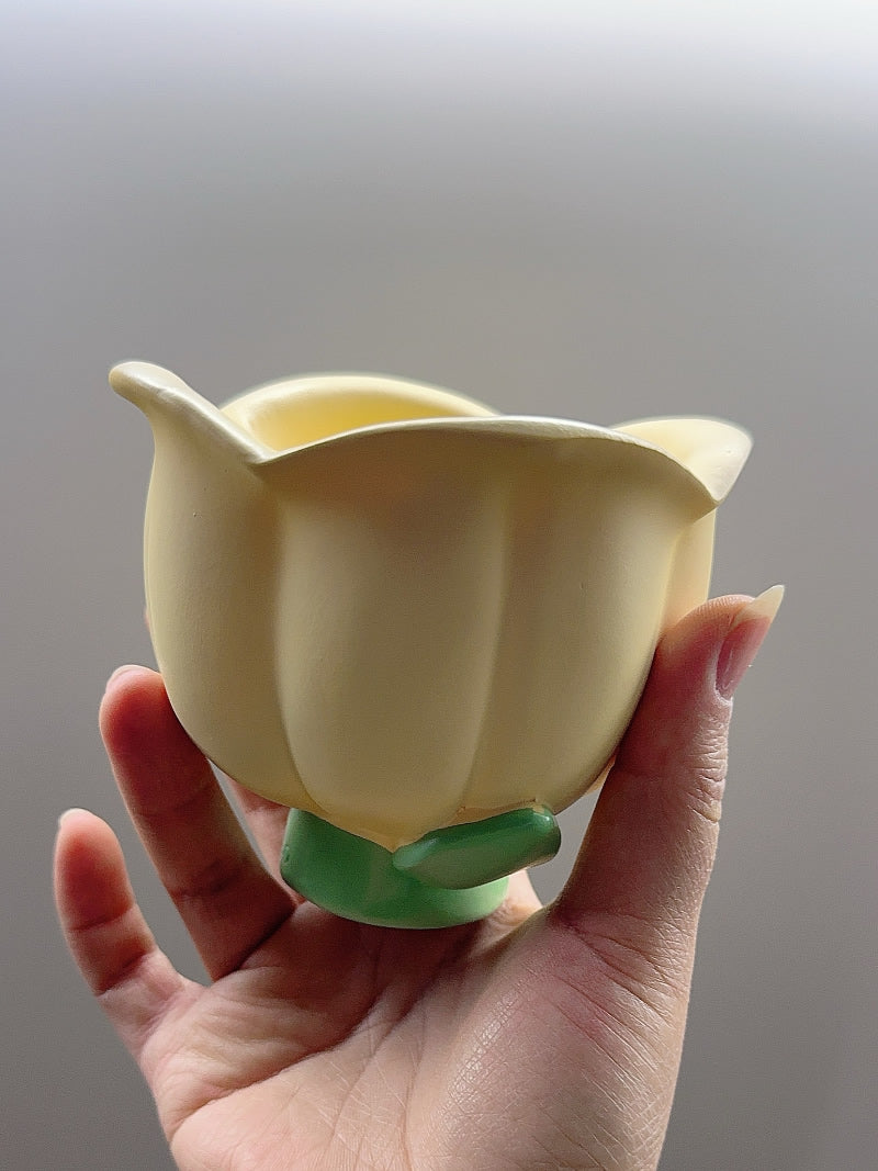 Elegant Tulip Jewelry Storage Box- Desktop Small Flower Organizer