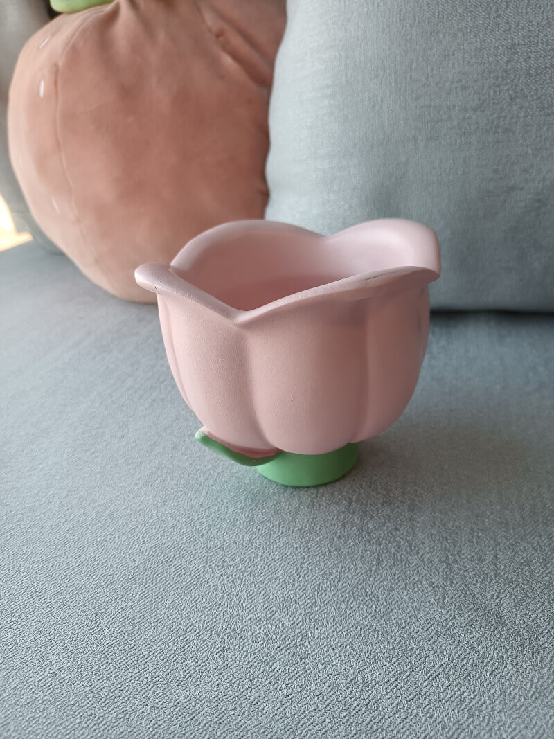 Elegant Tulip Jewelry Storage Box- Desktop Small Flower Organizer