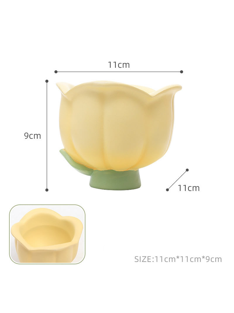 Elegant Tulip Jewelry Storage Box- Desktop Small Flower Organizer