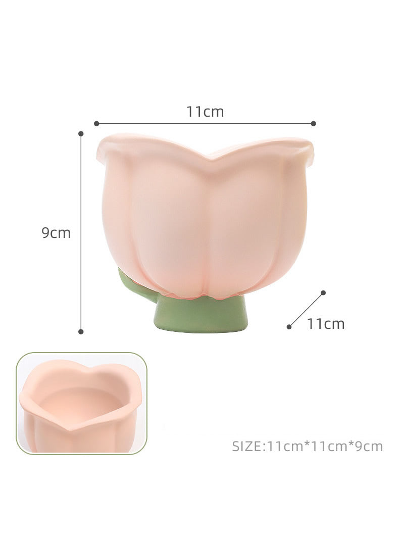 Elegant Tulip Jewelry Storage Box- Desktop Small Flower Organizer