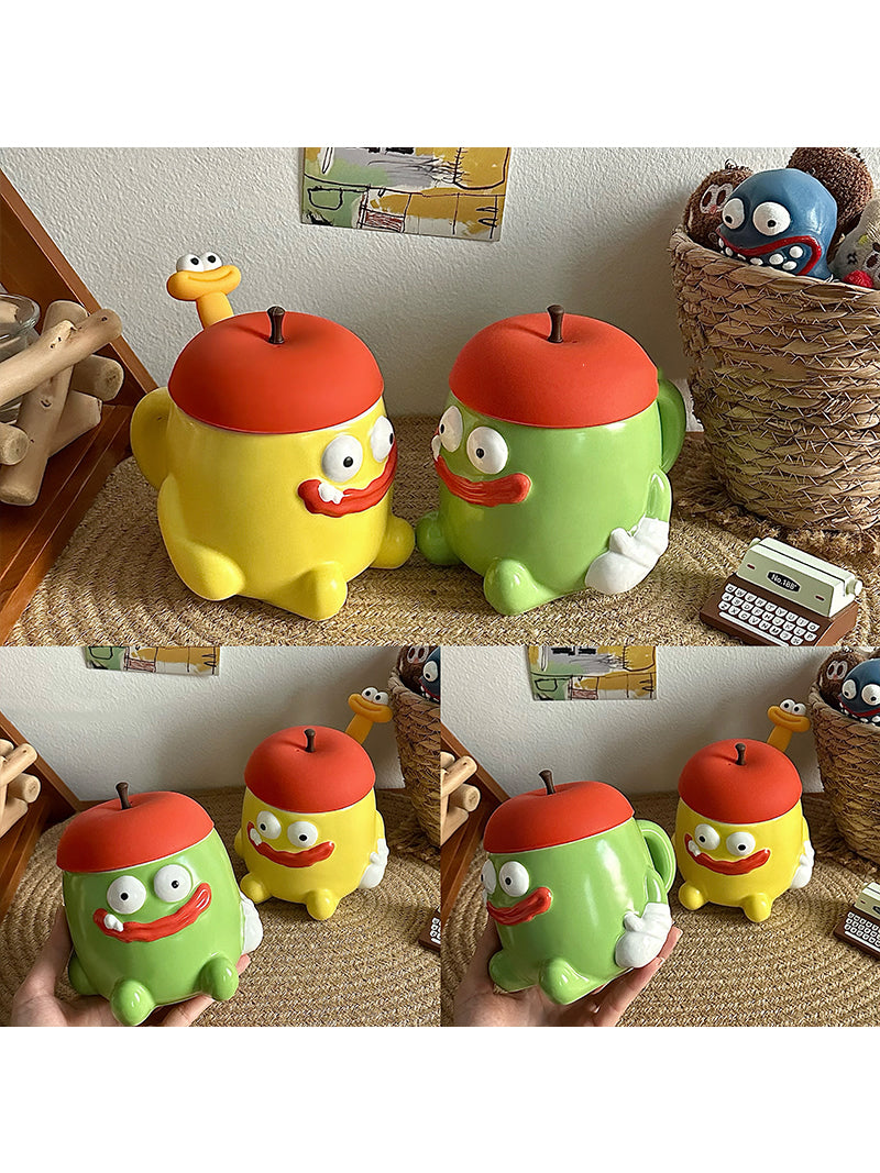 Evil Cartoon Monster Ceramic Cup,Unique Gifts,Large Capacity Mug