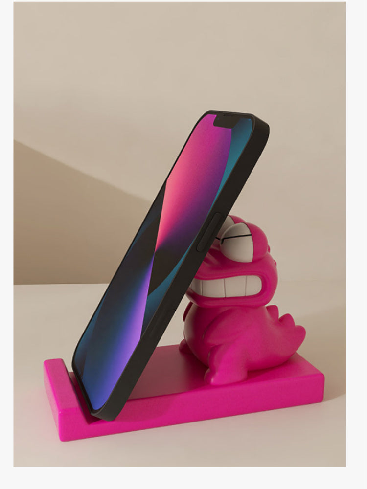 Evil Little Crocodile Phone Stand - Cute Desktop Holder, Kawaii Decor