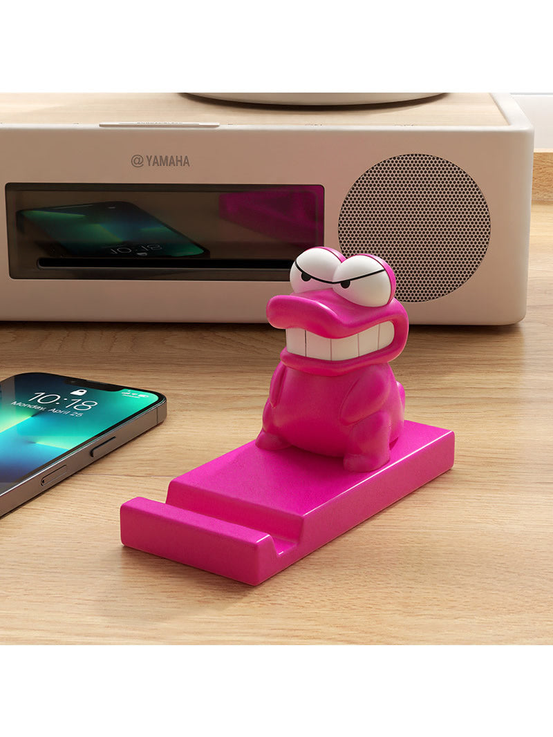 Evil Little Crocodile Phone Stand - Cute Desktop Holder, Kawaii Decor