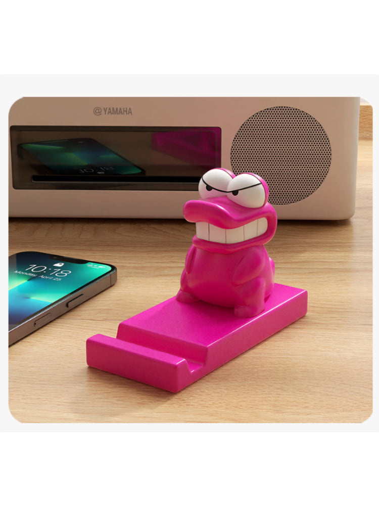 Evil Little Crocodile Phone Stand - Cute Desktop Holder, Kawaii Decor